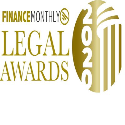 Gold and white logo reading “Finance Monthly Legal Awards” with a stylized paragraph symbol.