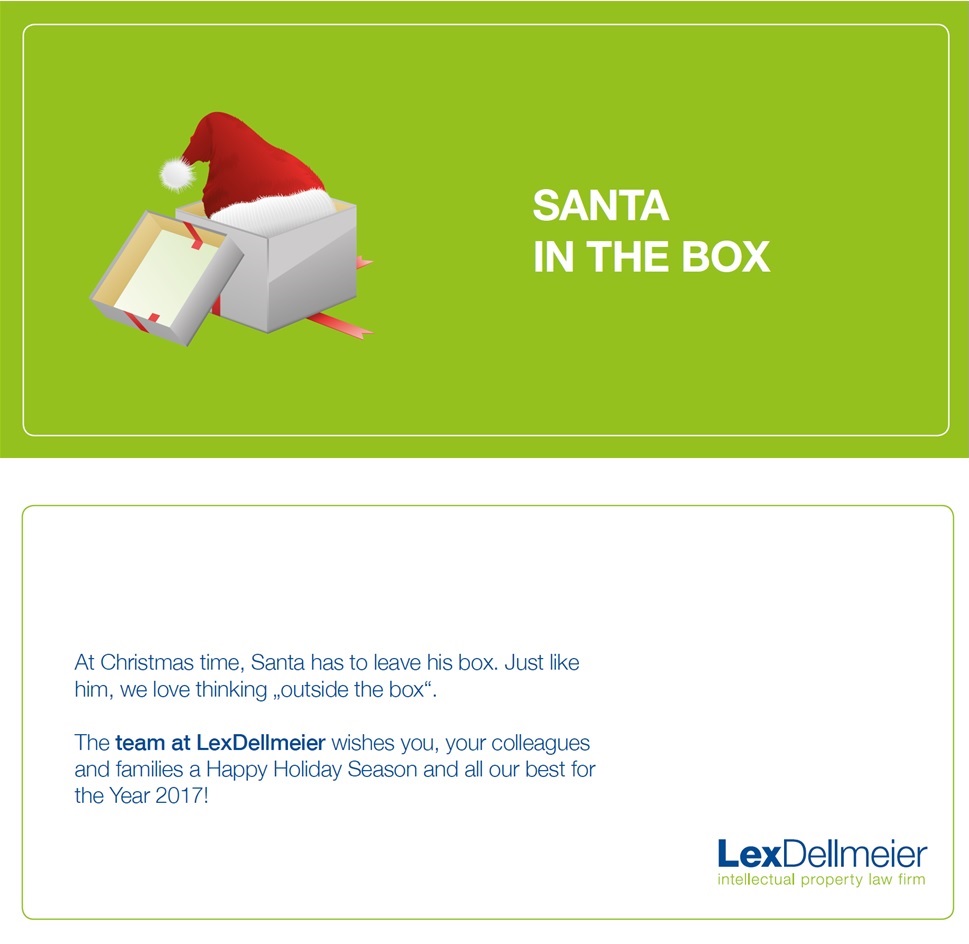 HAPPY HOLIDAYS from the LexDellmeier IP Team